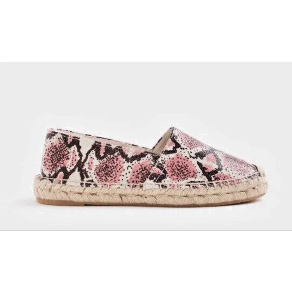 J. Crew animal print espadrille slip on loafers size 9